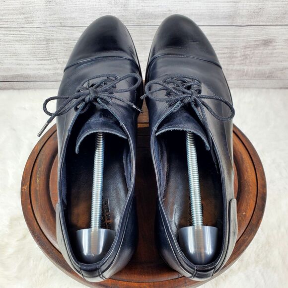 Brecos Handmade LAVORAZIONI BLAKE Black Lace Oxford Size 45 Made In Italy - Picture 6 of 10